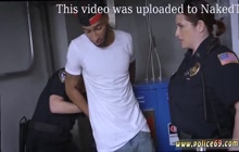 Busty milf sucked and rides black suspect's dick
